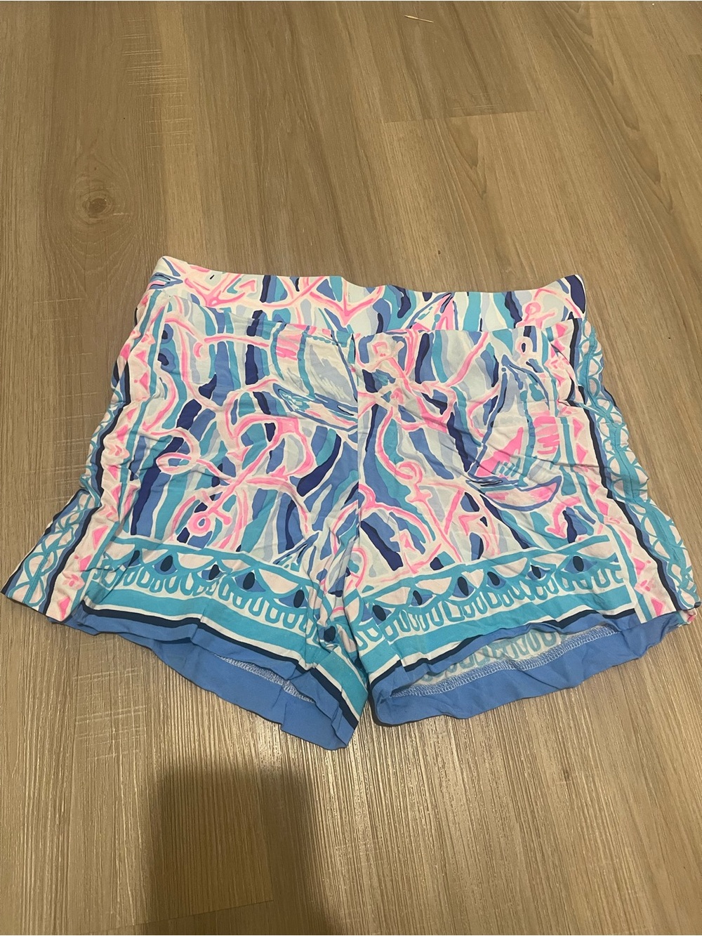 Lilly Pulitzer Neilah Reel Nauti Engineered Shorts Skim Blue small
